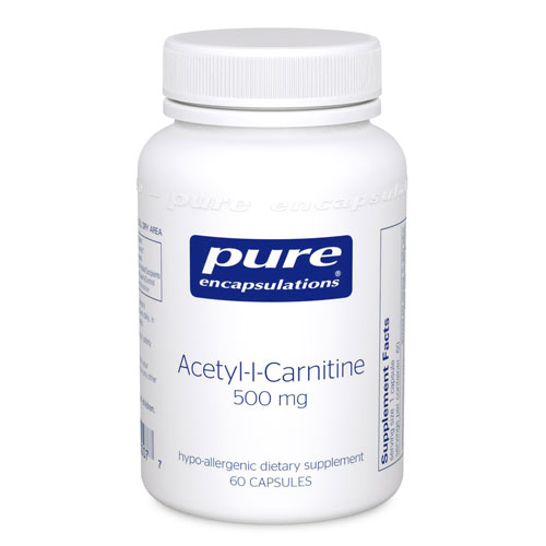 Acetyl L Carnitine 60's, Pure Encapsulations 500mg.