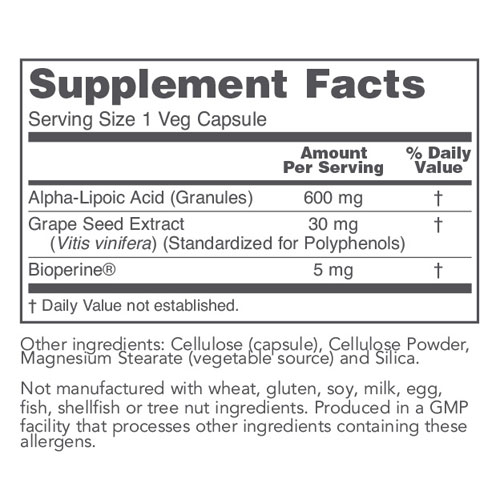 Alpha Lipoic Acid (600mg) 60 caps by Protocol