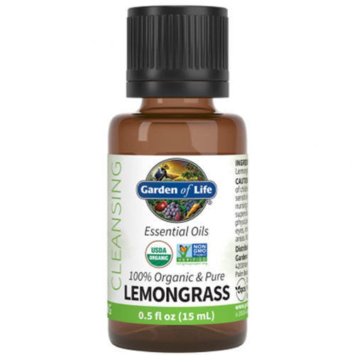 Organic Lemongrass Essential Oil 0.5 oz. by Garden of Life