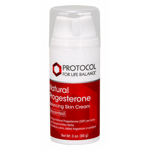 Progesterone Cream (Unscented) 3oz. Pump by Protocol