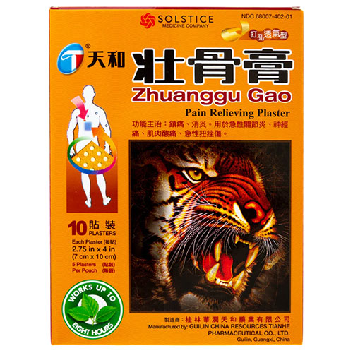Tianhe Zhuanggu Gao Pain Relieving Plaster (10 Plasters)